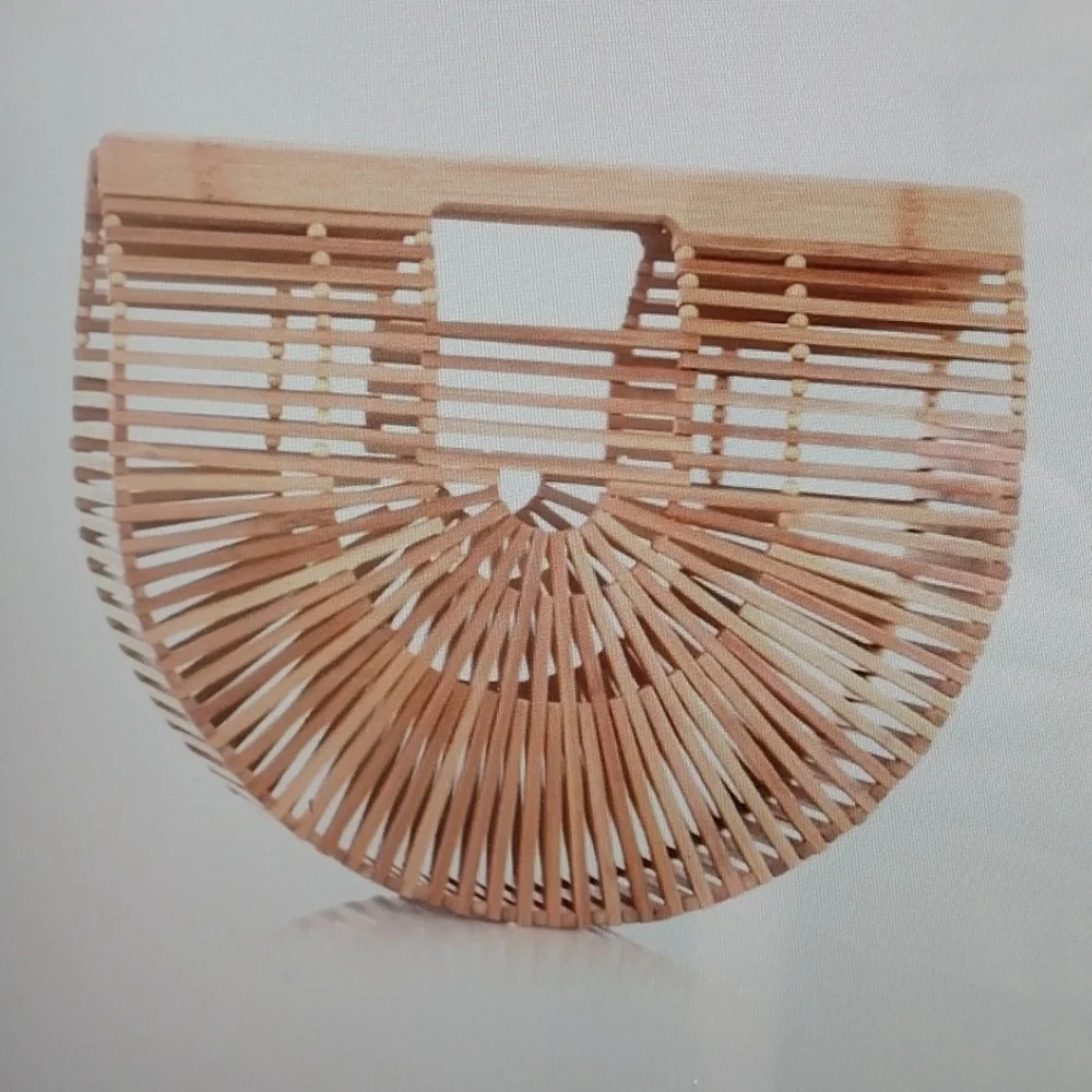 Bamboo half moon bamboo bag - Picture 4 of 4